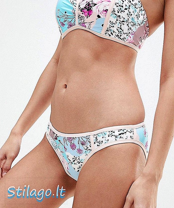Bikini cu imprimeu floral Seafolly Floral de jos