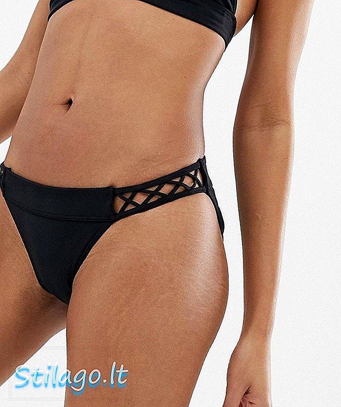 Ted Baker Evarr kisi panel bikini bottoms-Black
