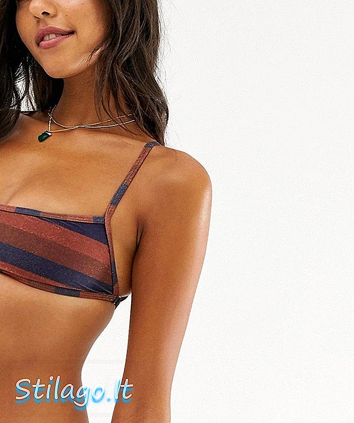 River Island cami bikini vrh v stripe-Multi