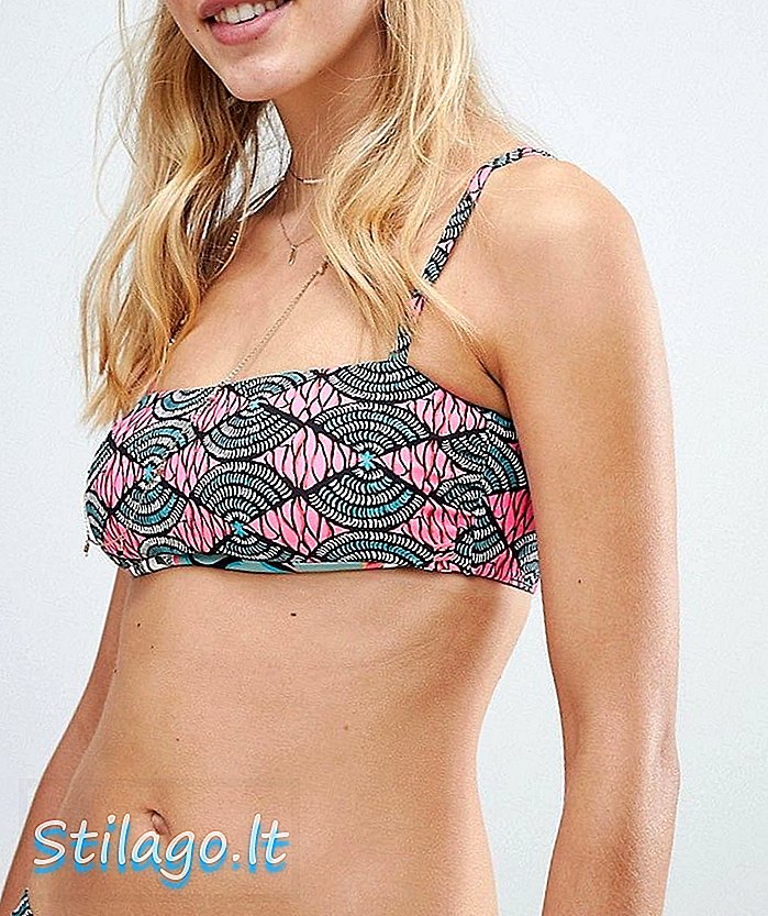 Billabong Floral Bandeau Bikini Top-Multi
