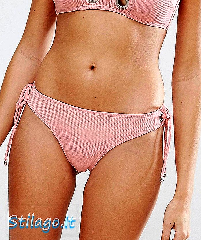 Förlorad bläckögonstrukturerad bikini botten-rosa