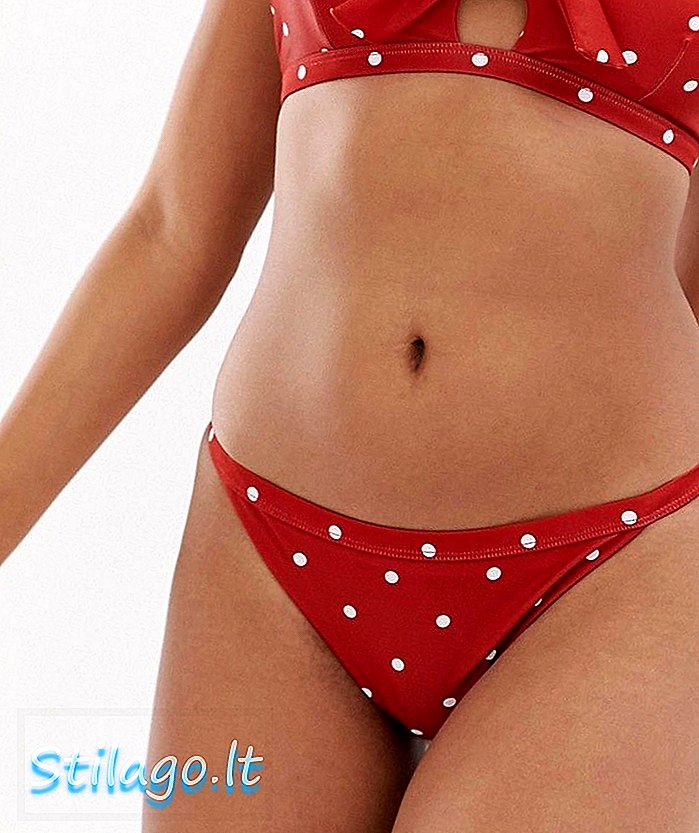 Pimkie polka dot bikini berwarna merah-coklat