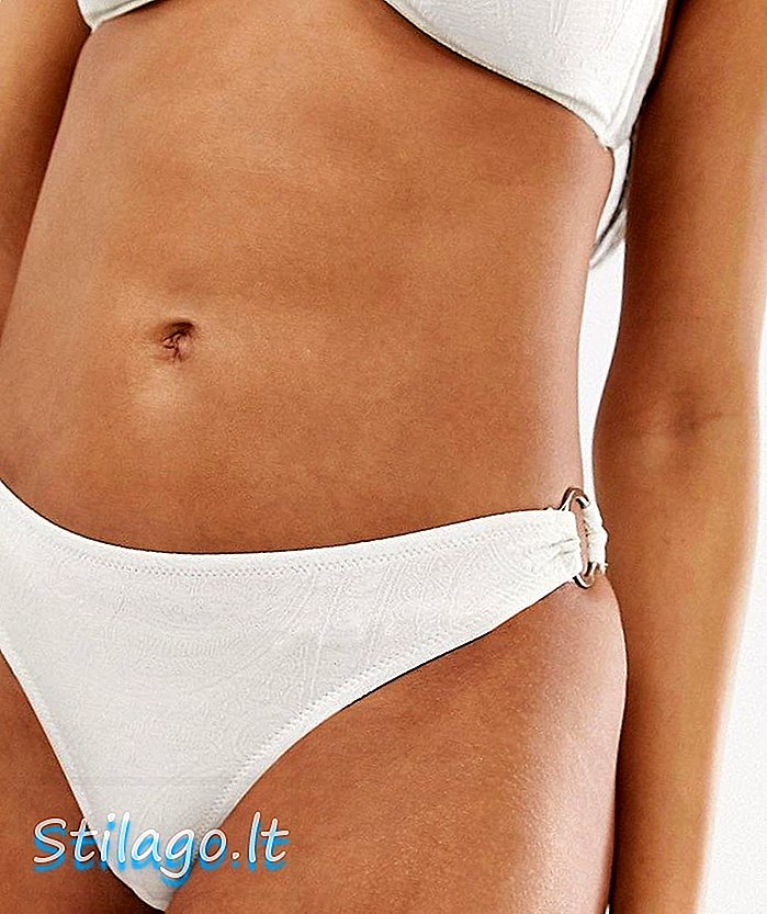 Y.A.S strukturert spenne bikini-underdelene - Hvit