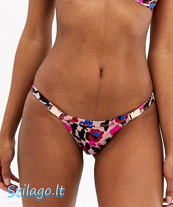 Fondo bikini micro Candypants in animal print-Multi
