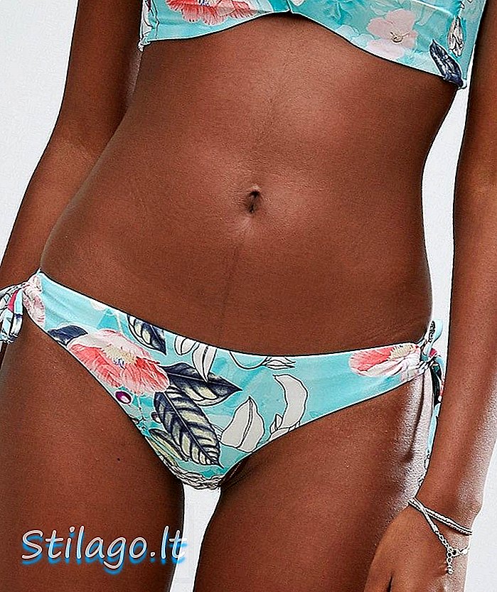 Seafolly Modern Aşk Brezilyalı Döngü Kravat Yan Bikini Alt-Multi