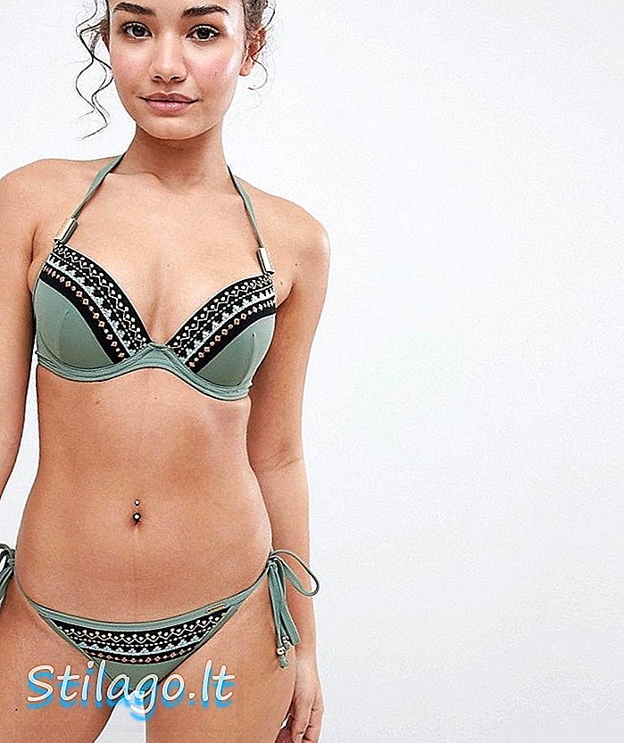 Boux Avenue India String Side Bikini Brief-Green