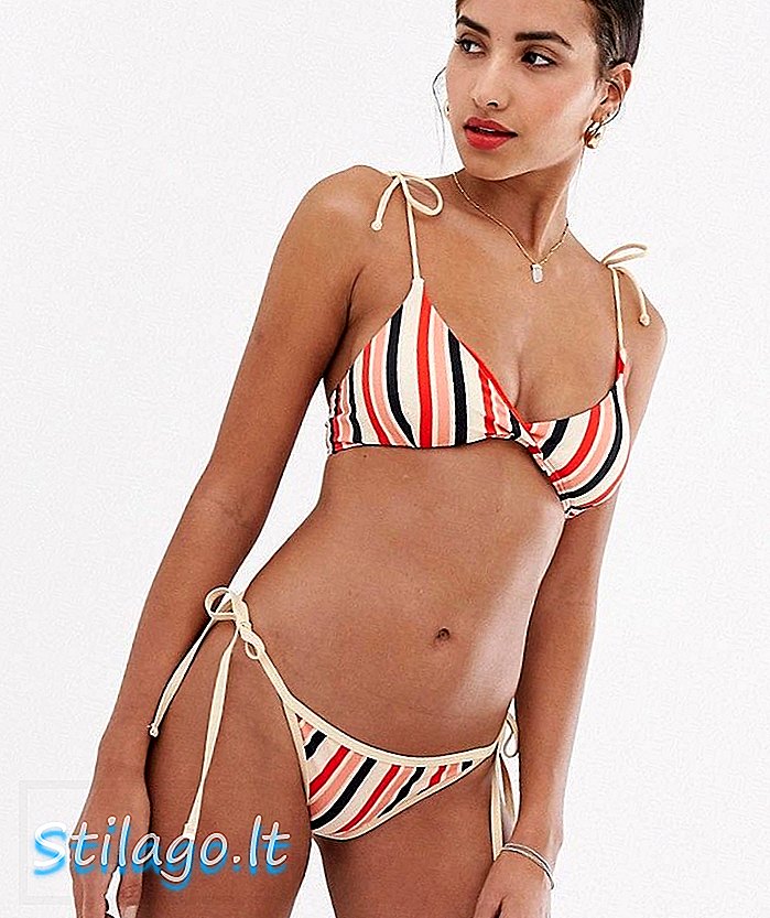 Y.A.S Stripe high bikini bottom-multi