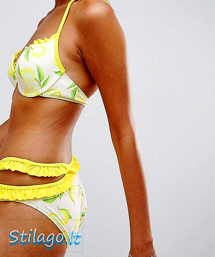 Vero Moda Rüschen Bikinihose mit ausgeschnittenem Multi