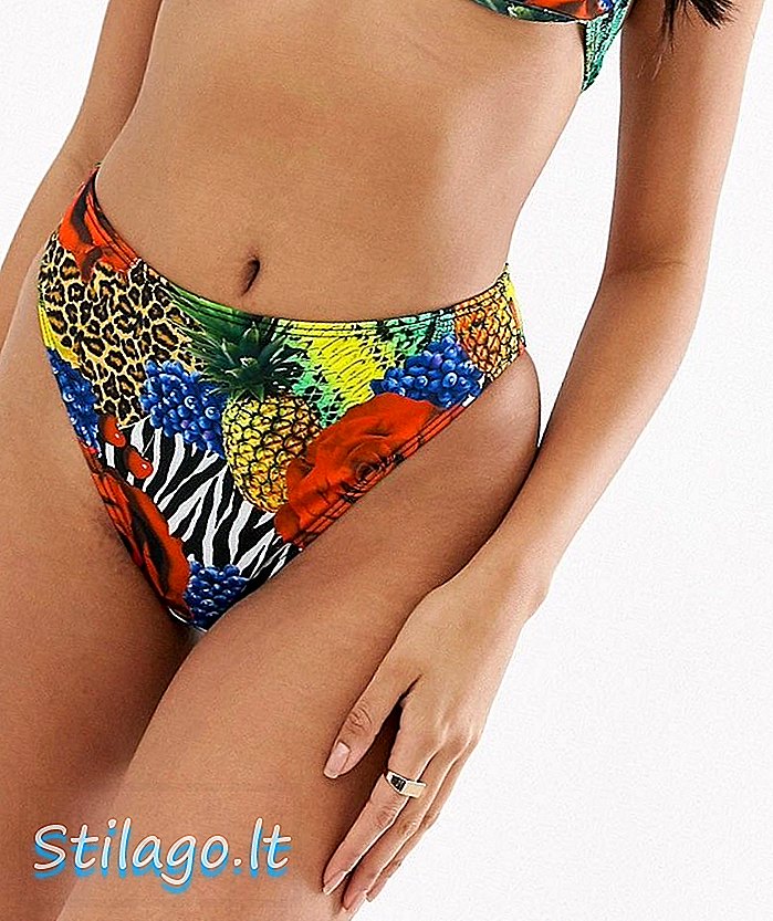 Jaded London havana print bikini bottoms-Multi