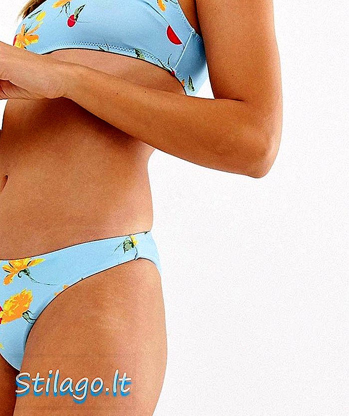 Y.A.S blomsterplet bikinibunder-Blå