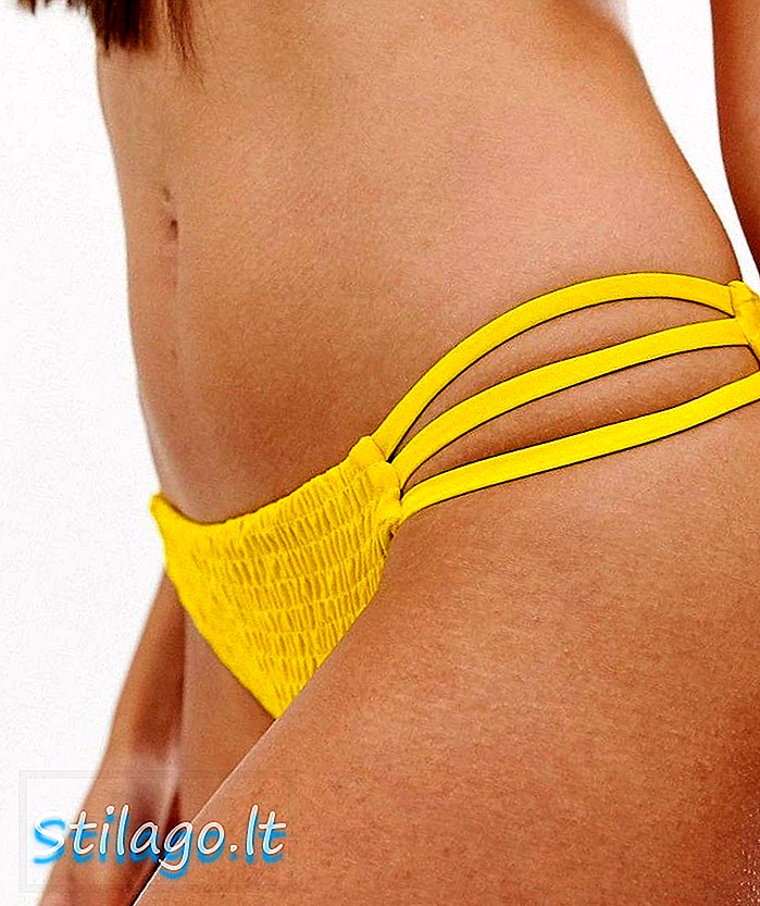 Pantaloni scurți de bikini cu ghiozdan-galben