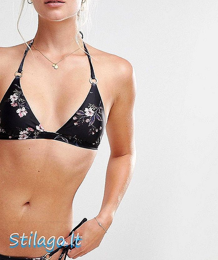 Minkpink Floral Jasmine Tie Side Bikini Underdeler-Svart