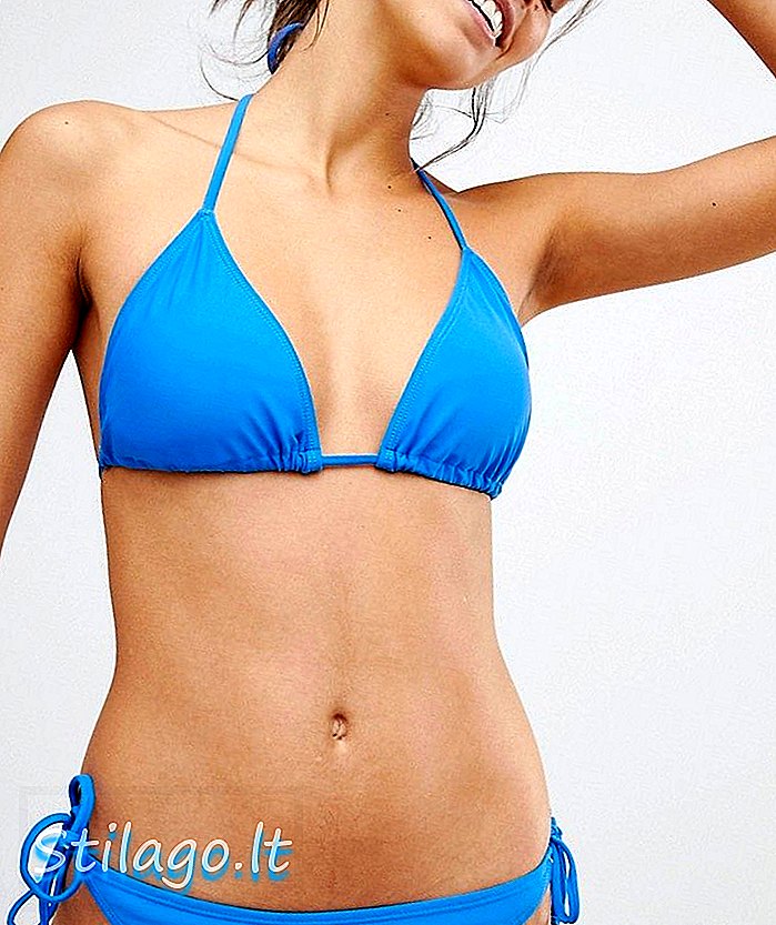 Slip bikini Vero Moda con lacci laterali-blu
