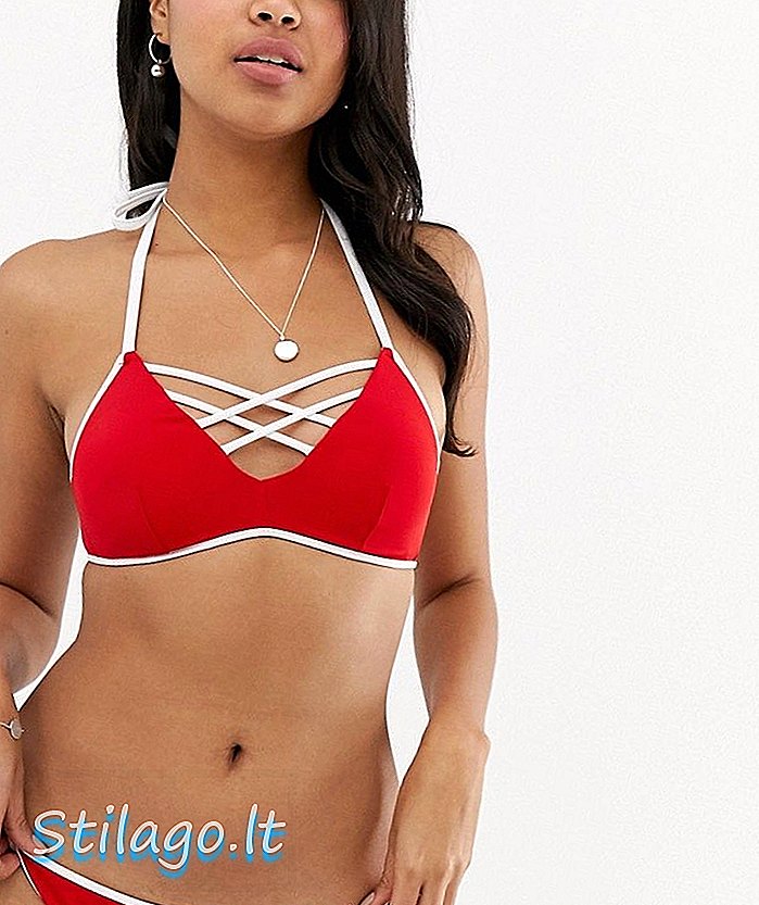 Dorina Bora Bora part inferior de bikini lligat en vermell