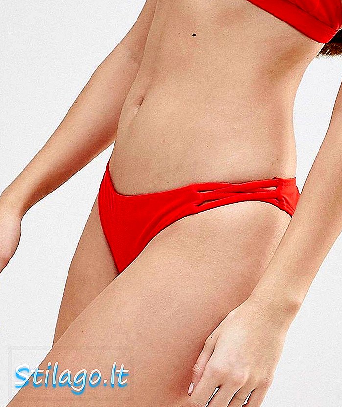 Braguitas de bikini con recorte Y.A.S-Rojo
