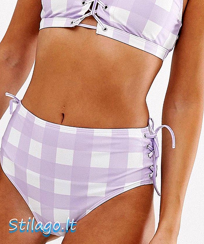 „Unique21“ gingham bikini bottom-Multi