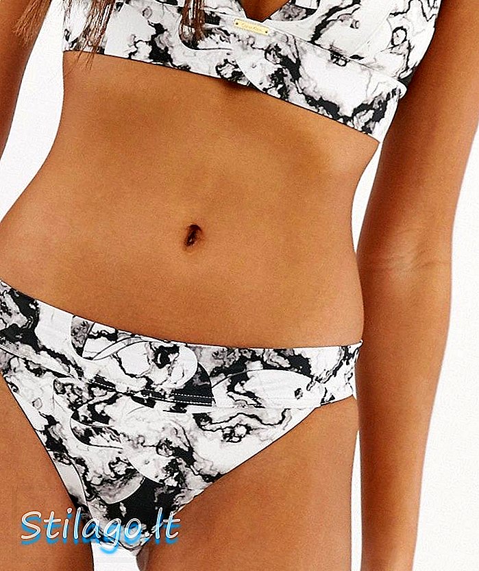 Calvin Klein abbina pantaloni bikini a fascia in stampa marmo-Multi