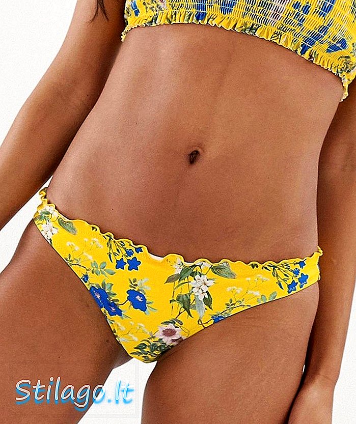 Pimkie bikinibund i gul blomsterprint