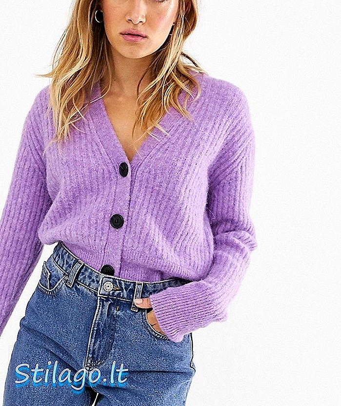 Ostatné príbehy merino vlna orezané sveter v lila-fialová