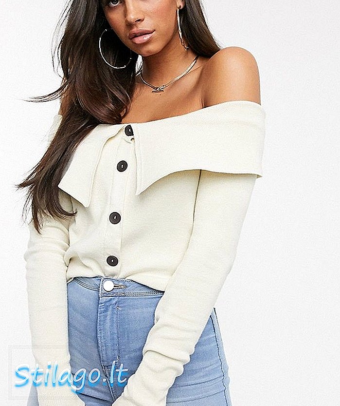 ASOS DESIGN off-shoulder vest-crème