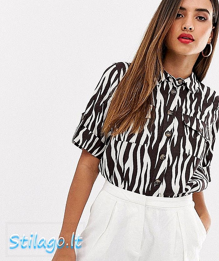 Camicia da magazzino in stampa zebra-Multi