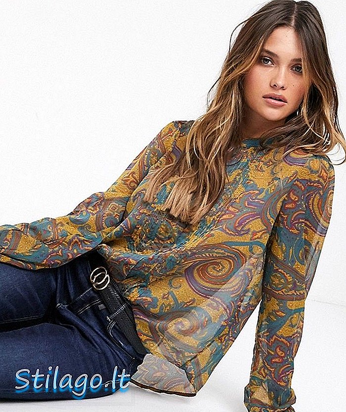 Сучасна блузка Y.A.S paisley з плісированою деталлю-Multi