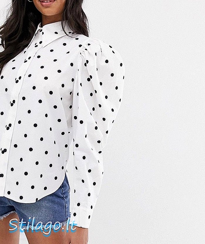 ASOS DESIGN - Oversized overhemd met lange mouwen en stippenprint in meerdere kleuren