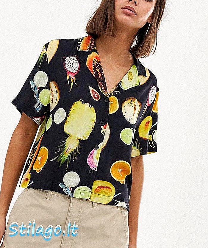 Ukentlig skjorte for frukt på trykk på ukedagen i marine-Multi