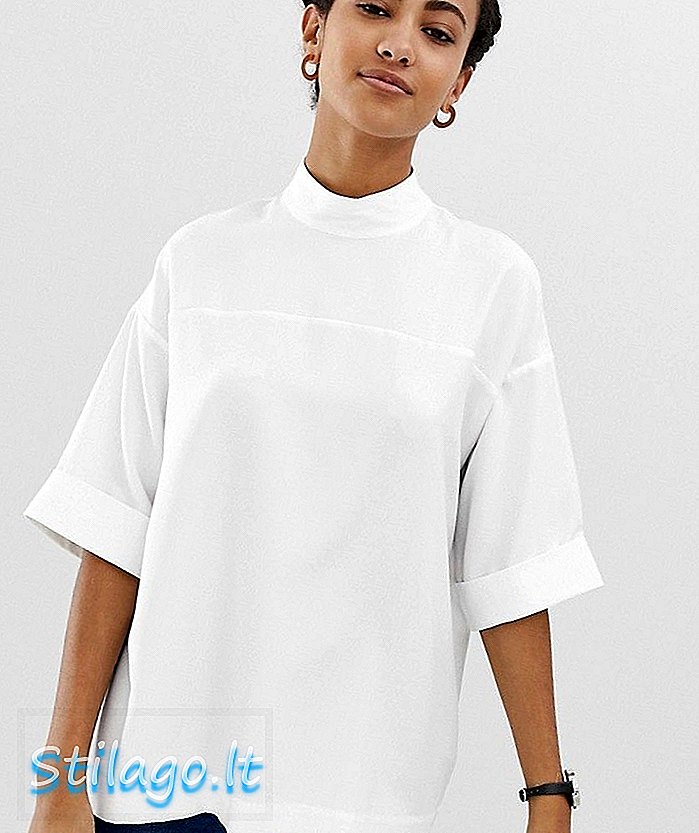 ASOS DESIGN - Top minimaliste oversize - Blanc