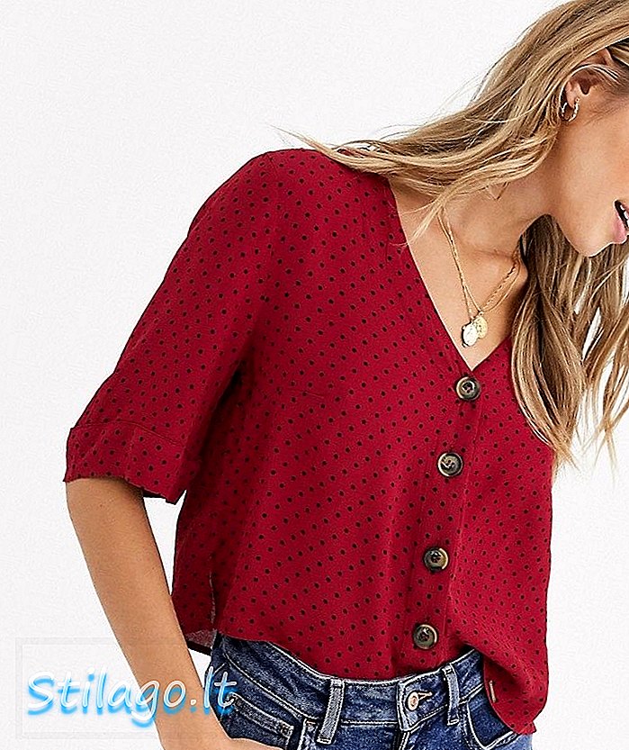 Chemisier boutonné Superdry Pippa-Rouge