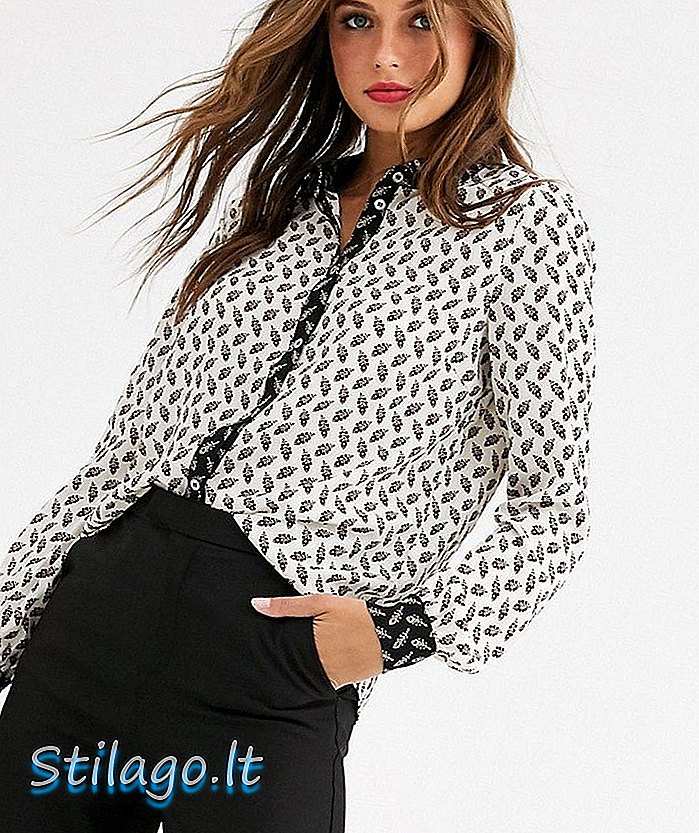 Vila Shirt in Paisley-Print-Weiß