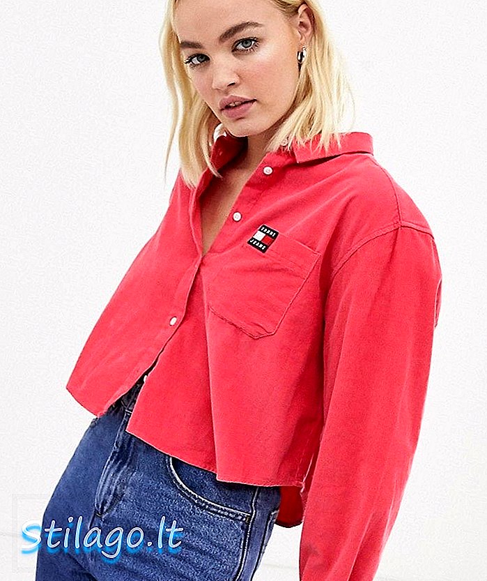 Tommy Jeans 90-talskjorta-Röd