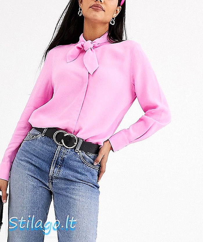 Отхер Сториес блуза с високим вратом у ружичастој боји