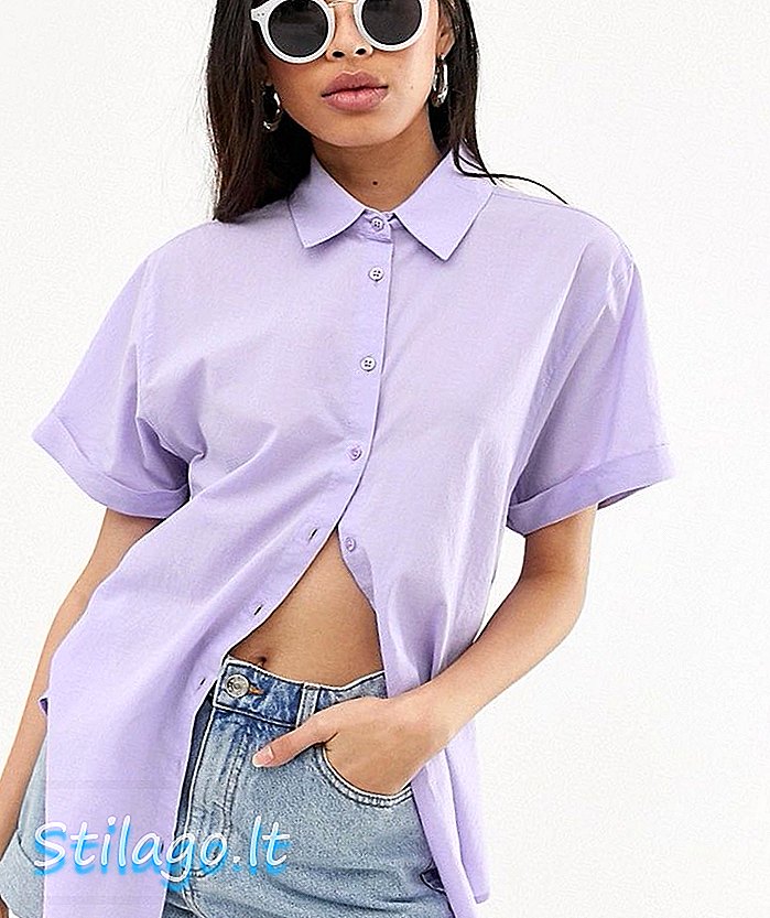„ASOS DESIGN“ marškinėliai trumpomis rankovėmis-purpuriniai