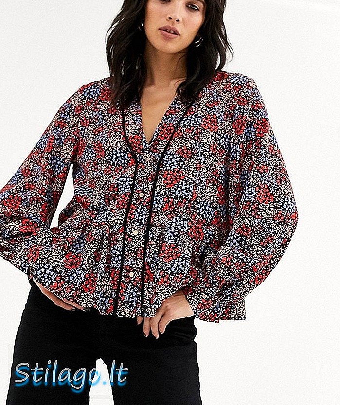 Blusa floral topshop ditsy en multicolor