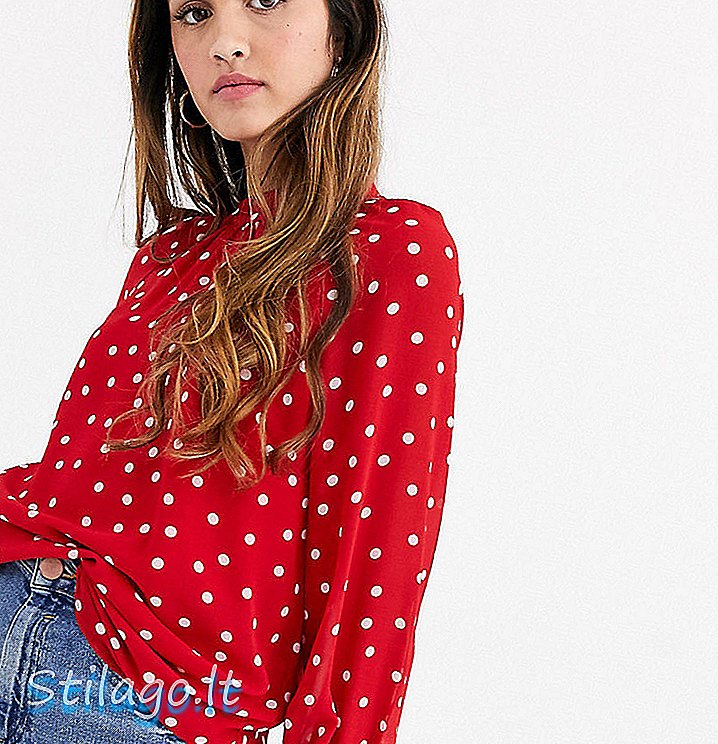 New Look sheer blouse in polka dot ASOS độc quyền