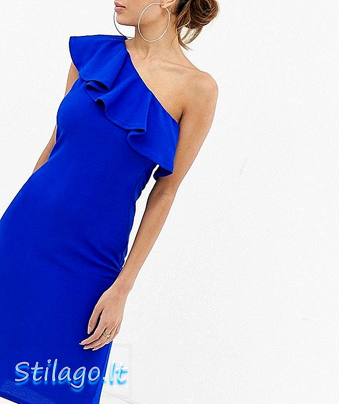 Sukienka midi na jedno ramię AX Paris - niebieska