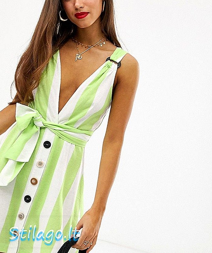 Zielona sukienka mini Candystripe Moon River