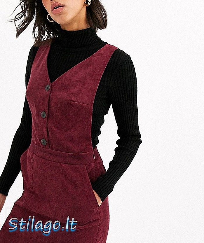 Vila Cord Pini Kleid in Burgund-Braun