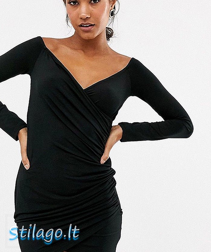 فستان قصير من AX Paris Bardot - أسود