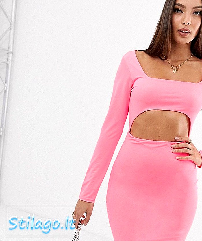 ASOS DESIGN - Mini-jurk met uitsnijding - Roze