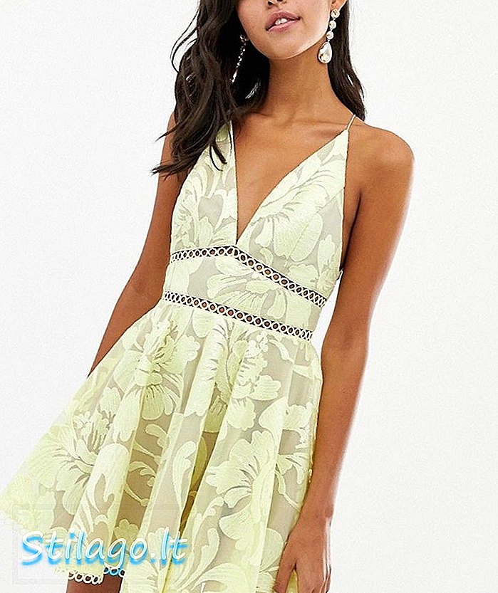 एसीओएस डिझाईन कॅमी प्रोम मिडी ड्रेस ड्रेस सीक्विन अलंकार-बेज