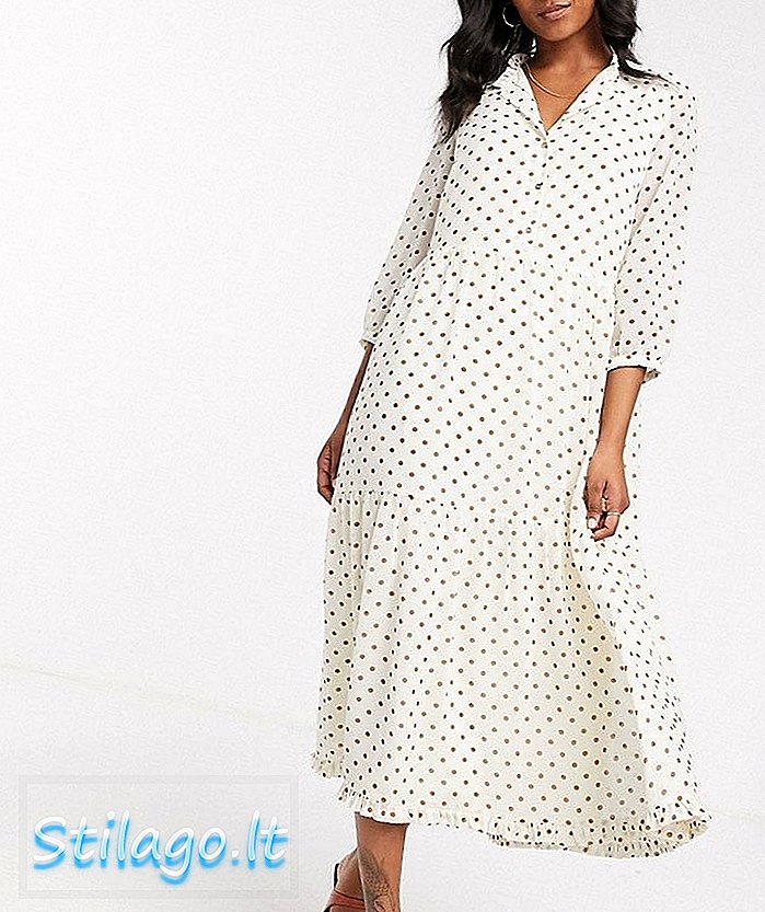 Y.A.S polka dot midi smock φόρεμα-Multi