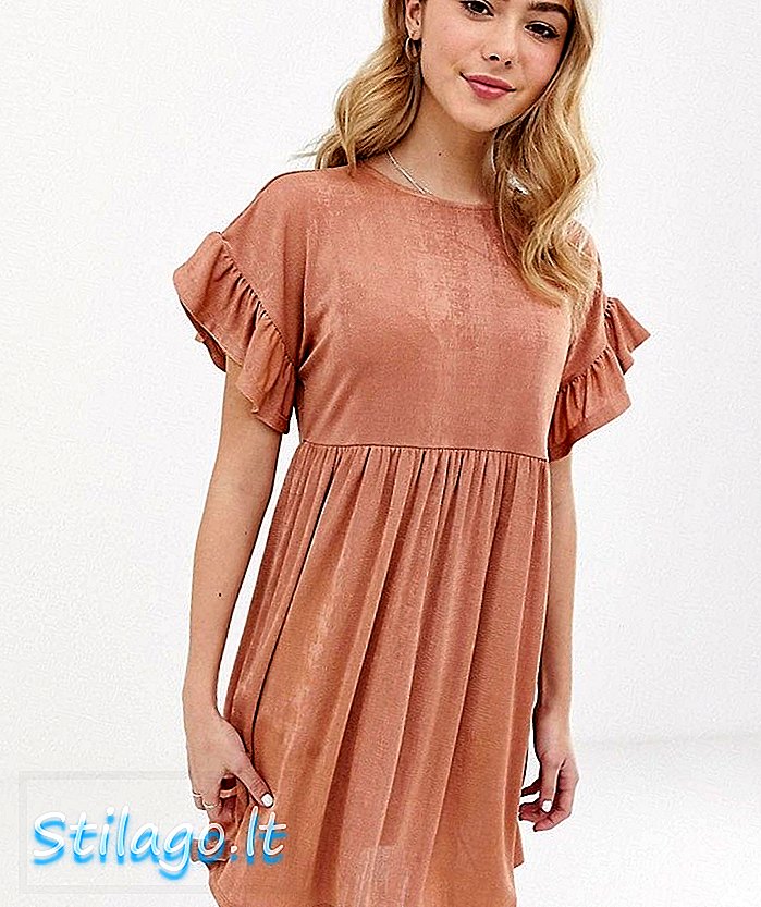 Платье-халат с металлическим рукавом ASOS DESIGN - Розовый