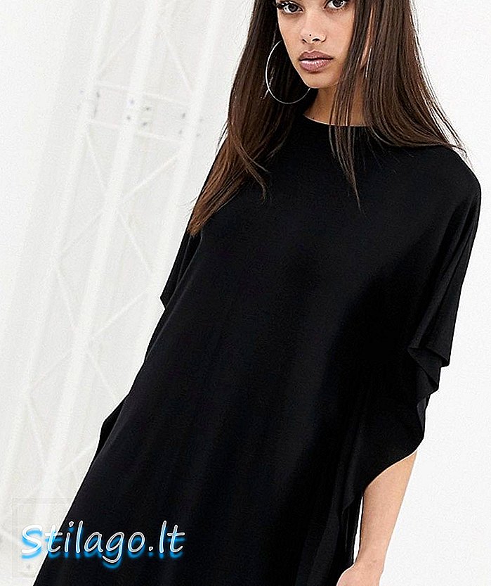 ASOS DESIGN överdimensionerad t-shirt klänning-svart