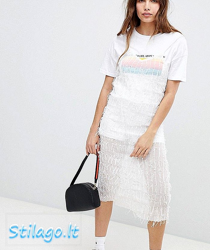 STYLENANDA Knitted Cami Dress-White