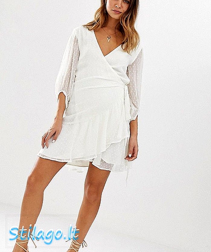 AllSaints Jade dobby spot dress-White