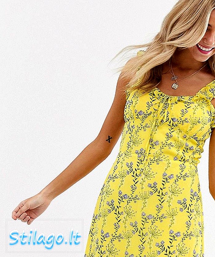 Мини-платье Wild Honey в винтажном цветочно-желтом цвете