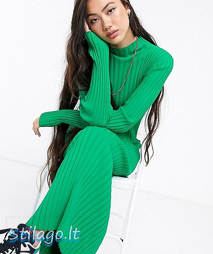 Платневе трикотажне трикотажне плаття максі в яскраво-зеленому кольорі