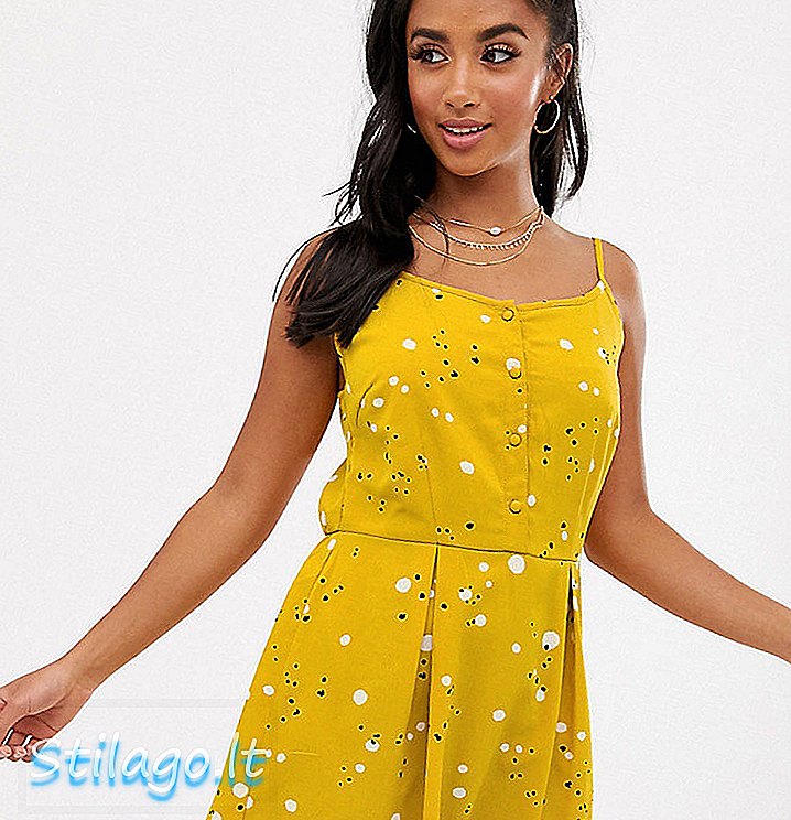 Vero Moda Petite - Cami-jurk met meerdere stippen en abstracte knoop